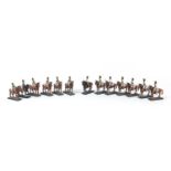 Group of hand painted lead Dea by Cassandra soldiers on horseback, 10cm high : For Further Condition