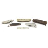 Six vintage folding pocket knives : For Further Condition Reports Please visit our website - We