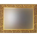 Rectangular gilt framed mirror with bevelled edge, 73cm x 58cm : For Further Condition Reports