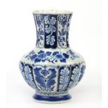 Hand painted blue and white porcelain vase, 28cm high : For Further Condition Reports Please visit