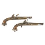 Pair of decorative flintlock style pistols, 30cm in length : For Further Condition Reports Please
