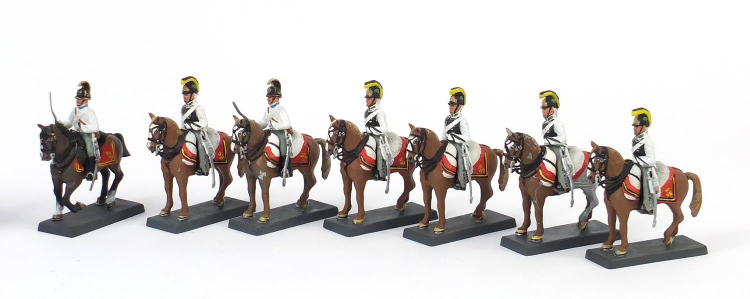 Group of hand painted lead Dea by Cassandra soldiers on horseback, 10cm high : For Further Condition - Image 3 of 6