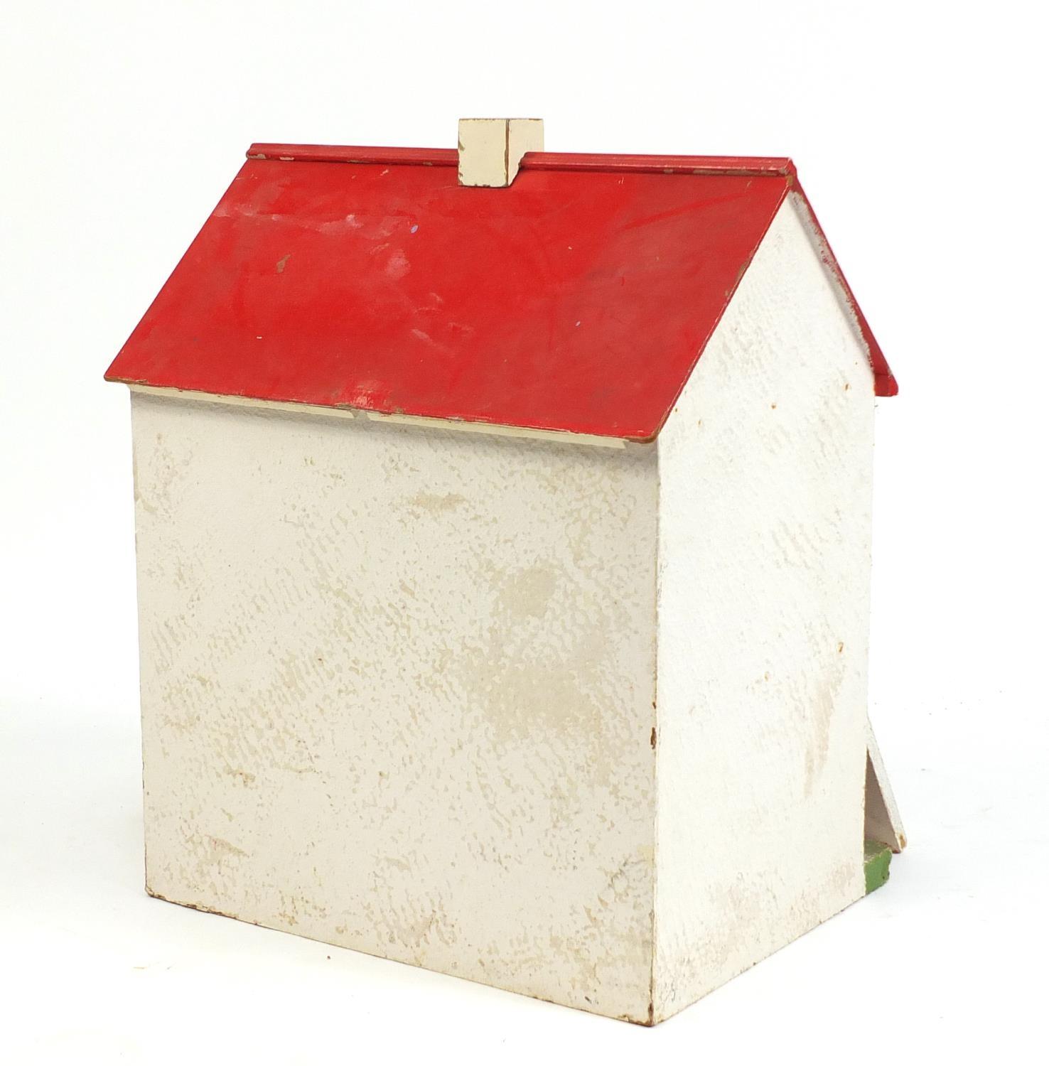 Vintage wooden dolls house, 57cm high : For Further Condition Reports Please visit our website - - Image 2 of 3