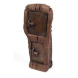 Naturalistic tree trunk two door cupboard, 102cm H x 46cm W x 30cm D : For Further Condition Reports