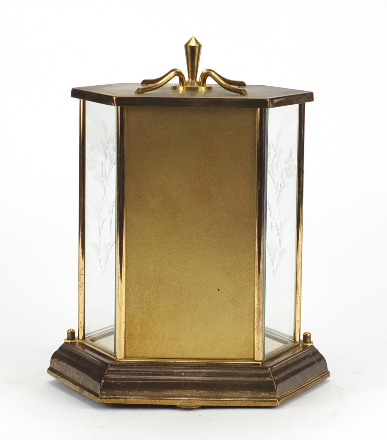 Kundo brass Anniversary clock with glass case, 25cm high : For Further Condition Reports Please - Image 3 of 4