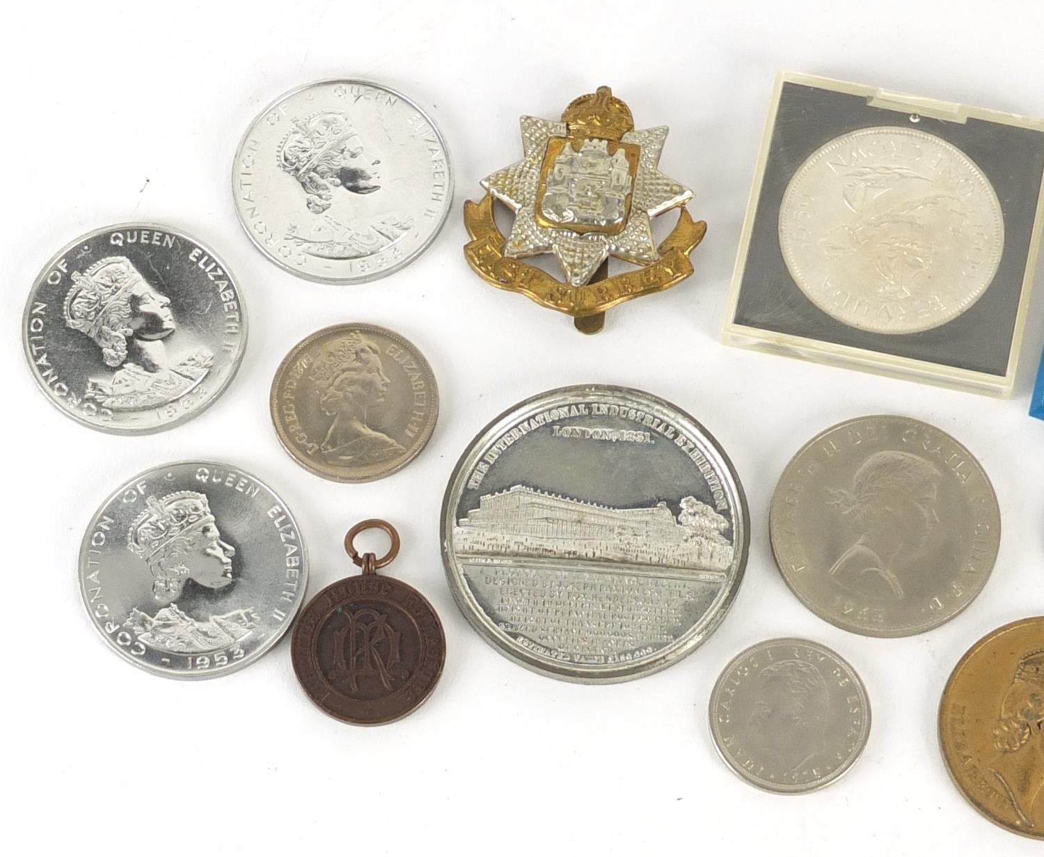 Coins and medallions including a 1911 Sandgate Coronation Celebration silver medallion : For Further - Image 2 of 3