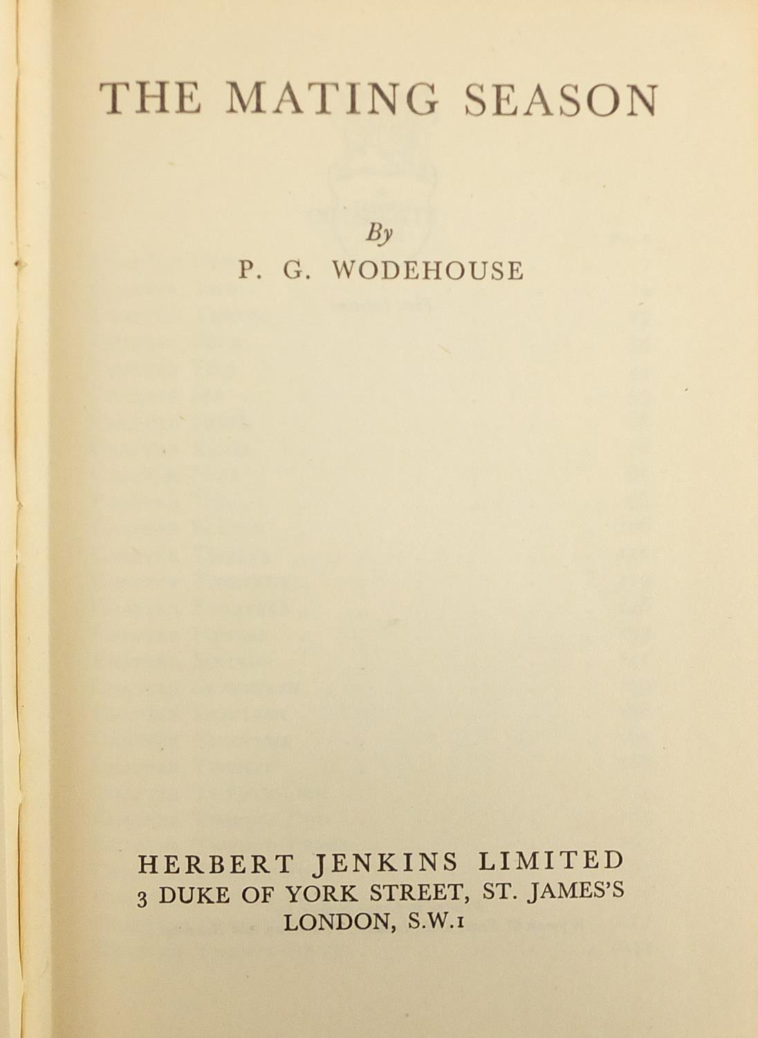 P G Wodehouse - Seven hardback editions, published by Herbert Jenkins including first editions : For - Image 3 of 3