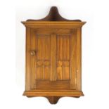 Ercol elm wall hanging corner cupboard, 105cm high : For Further Condition Reports Please visit