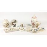 Collectable china including a Coalport Indian tree coral vase and cover, Villeroy & Boch pot and