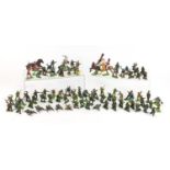 Mostly Britains haind painted model soldiers and horses : For Further Condition Reports Please visit