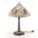 Tiffany design table lamp with shade, 58cm high : For Further Condition Reports Visit Our Website: