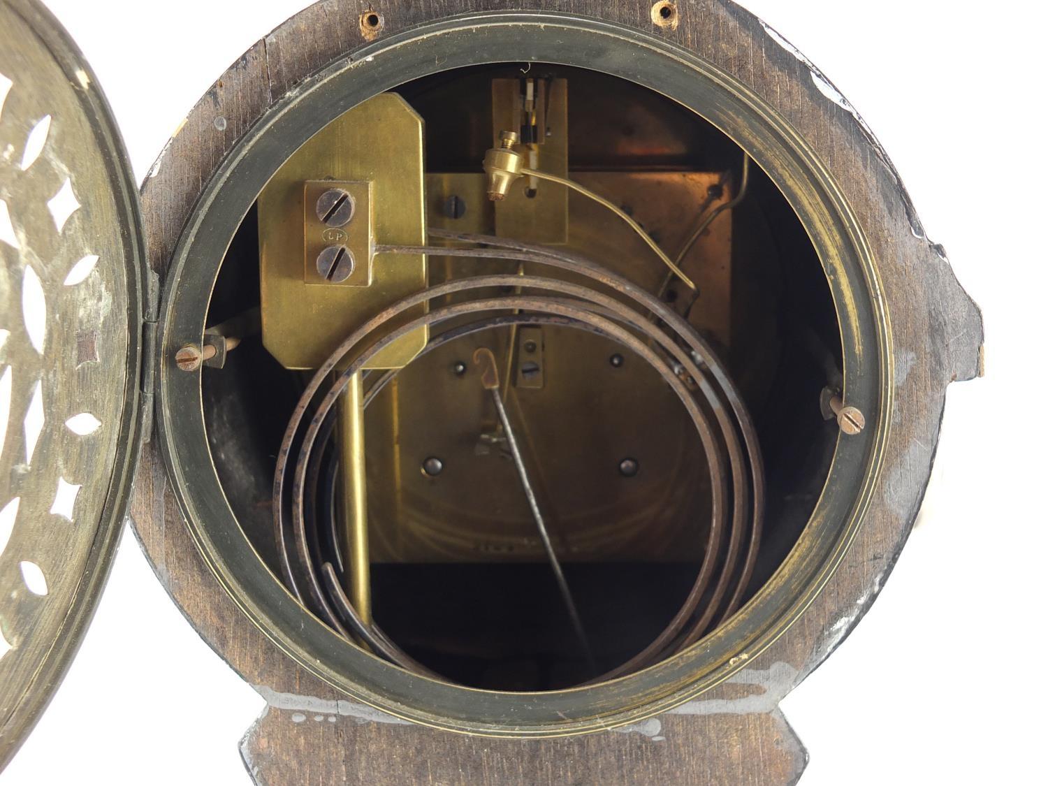 Ebonised bracket clock, the dial inscribed Hull of Paris and with Roman numerals, 51cm high : For - Image 4 of 6