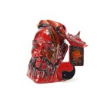 Royal Doulton Flambe Confucius character jug D7003 limited edition, 1284/1750 with certificate, 19cm