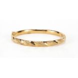 9ct gold bangle, 6.5cm wide, 6.7g : For Further Condition Reports Visit Our Website: Updated Daily