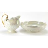 Shelley Lustre shell design wash jug and basin, 45cm wide : For Further Condition Reports Visit