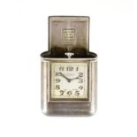 Art Deco Juvenia silver travel watch, numbered 71512, impressed marks to the case, 4.8cm in length :