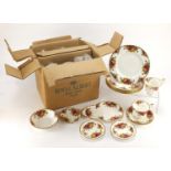 Royal Albert Old Country Roses including an as new twenty one piece tea set, with box : For