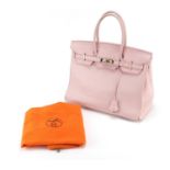 Hermes pink leather birkin handbag with dust bag, date stamped 78A, 35cm wide : For Further
