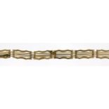 9ct gold five row gate bracelet, 18cm in length, 15.0g : For Further Condition Reports Visit Our