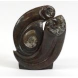 Large sculpture of three fossilised ammonites, 50cm high : For Further Condition Reports Visit Our