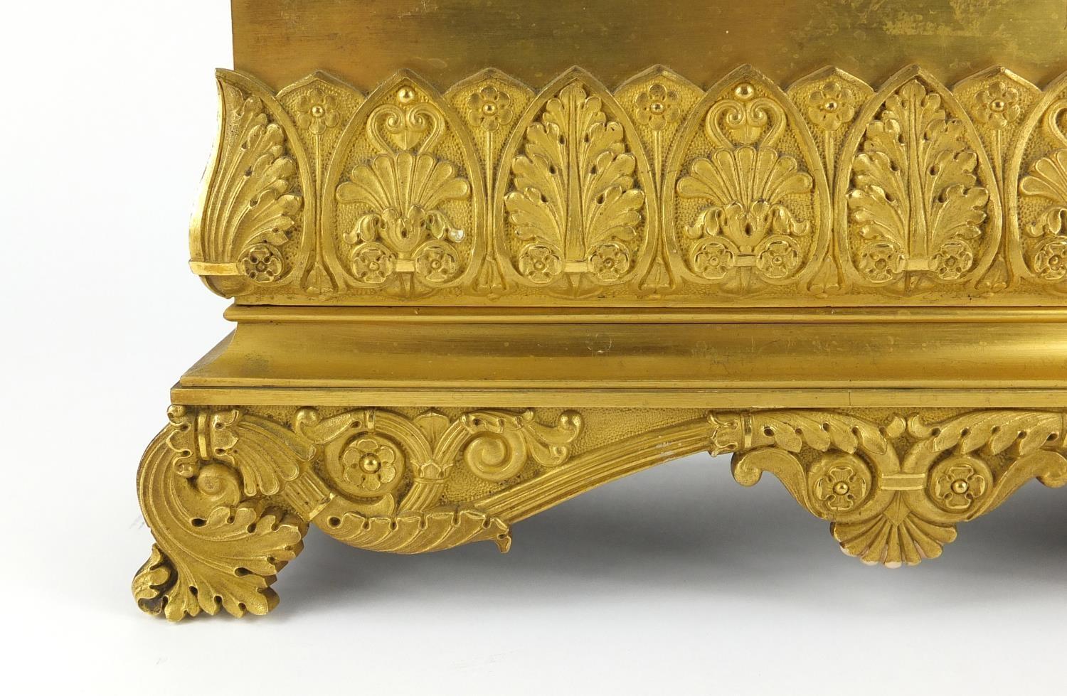 Good French Empire ormolu figural mantel clock striking on a bell by Alexandre Roussel, mounted with - Image 6 of 13