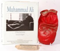 MUHAMMAD ALI - AUTOGRAPHED BOXING GLOVE & BOOK