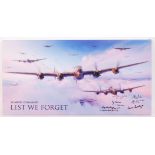 ' LEST WE FORGET ' MULTI SIGNED BOMBER COMMAND (X7