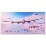 ' LEST WE FORGET ' MULTI SIGNED BOMBER COMMAND (X6