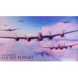 LARGE ' LEST WE FORGET ' PRESENTATION PHOTOGRAPH SIGNED