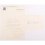 EDWARD HEATH - PRIME MINISTER - AUTOGRAPH & LETTER