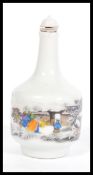 A 20th Century Chinese snuff / white ceramic scent bottle with a printed winder scene to the side,