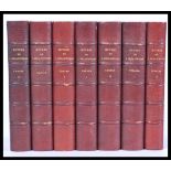 Seven volumes of the works by J de la Fontaine published in the late 19th Century by Alphonse