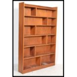 A good set of large mid century Danish influence solid teak wood upright shelves  - open window