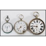 A group of vintage early 20th century pocket watch / related to include a Best Centre Seconds
