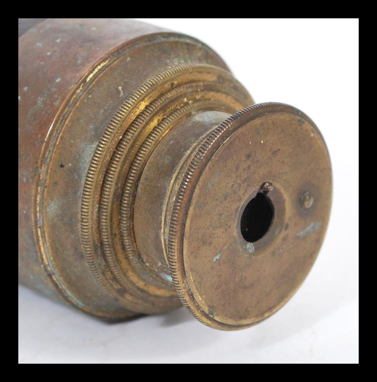 A 19th Century brass extendable telescope with a rosewood central section. - Image 6 of 6