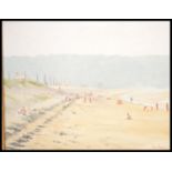 Ian Cryer PROI (Bn 1959)  A 20th century  oil on canvas painting of a beach scene in summer  being