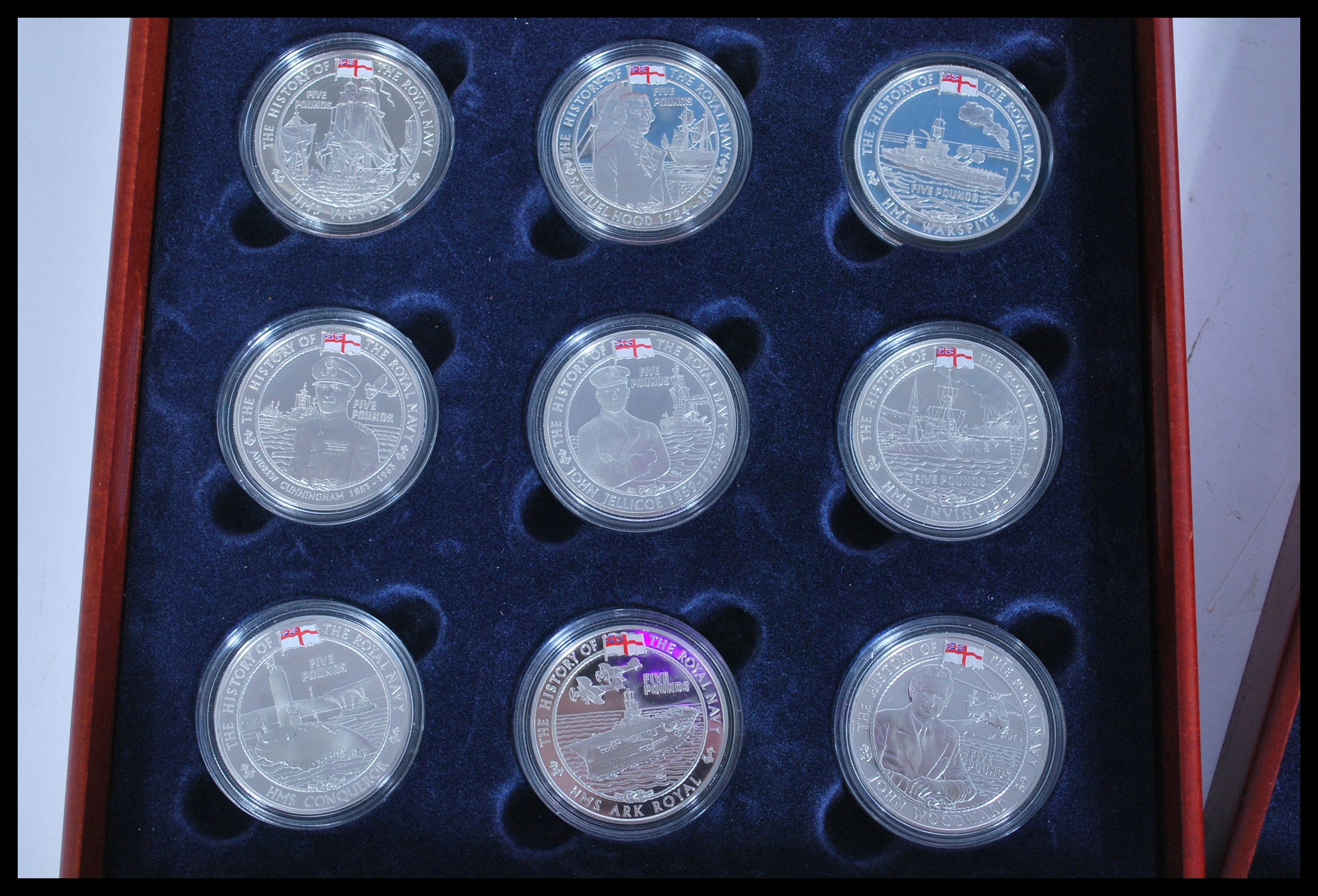 The History Of The Royal Navy silver proof £5 coins from Alderney / Jersey / Guernsey silver proof - Image 2 of 8