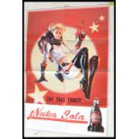 A spoof ' Nuka Cola ' poster featuring a vintage style pin up girl in a space suit holding a novelty