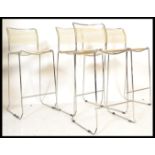 GIANDOMENICO BELOTTI (1922-1998) For Alias Furniture. A set of 4 chrome tubular metal spaghetti
