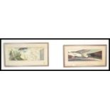 Two signed contemporary watercolour paintings by Dick Boulton (Artist and Sculptor) to include a