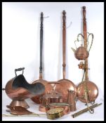 A large collection of Victorian and early 20th century copper items to include a stunning spirit