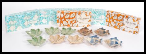 A selection of boxed wade ash trays / trinket dishes to include a selection of leaf dishes and