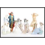 A collection of Nao (Lladro) and Royal Doulton ceramic figurines to include CL3982, CL4008, Nao