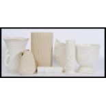 A selection of SylvaC ceramic vases / vessels to include a beige reeded vase no. 3255, a white