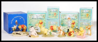 A group of Royal Doulton The Winnie The Pooh collection figurines to include six boxed examples