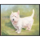 Ian Cryer PROI (Bn 1959)  A 20th century  oil on canvas painting of a West Highland Terrier dog