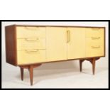 1960'S RETRO VINTAGE TWO TONE TEAK SIDEBOARD CREDENZA