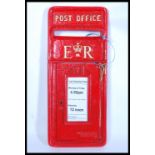 A 20th century reproduction Royal Mail post box / letter box front panel. Cast iron construction,