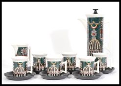 Susan William Ellis - Portmeirion - A 1960s Magic Garden pattern coffee set comprising totem