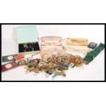 A collection of vintage and retro 20th costume jewellery, to include necklaces, rings, bracelets